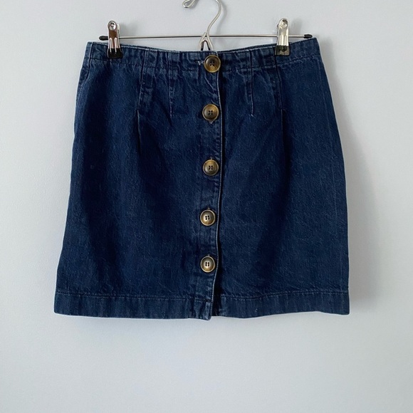 Naf Naf Denim Button Front Mini Skirt, Size 38, Y2K Style Denim Skirt - Picture 2 of 9